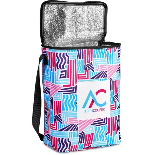 Hoppla Chiller 16-Can Cooler Bag Branded Open